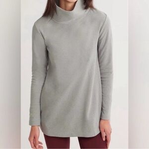 🩶 DUDLEY STEPHENS cobble hill top size large gray terry fleece EUC